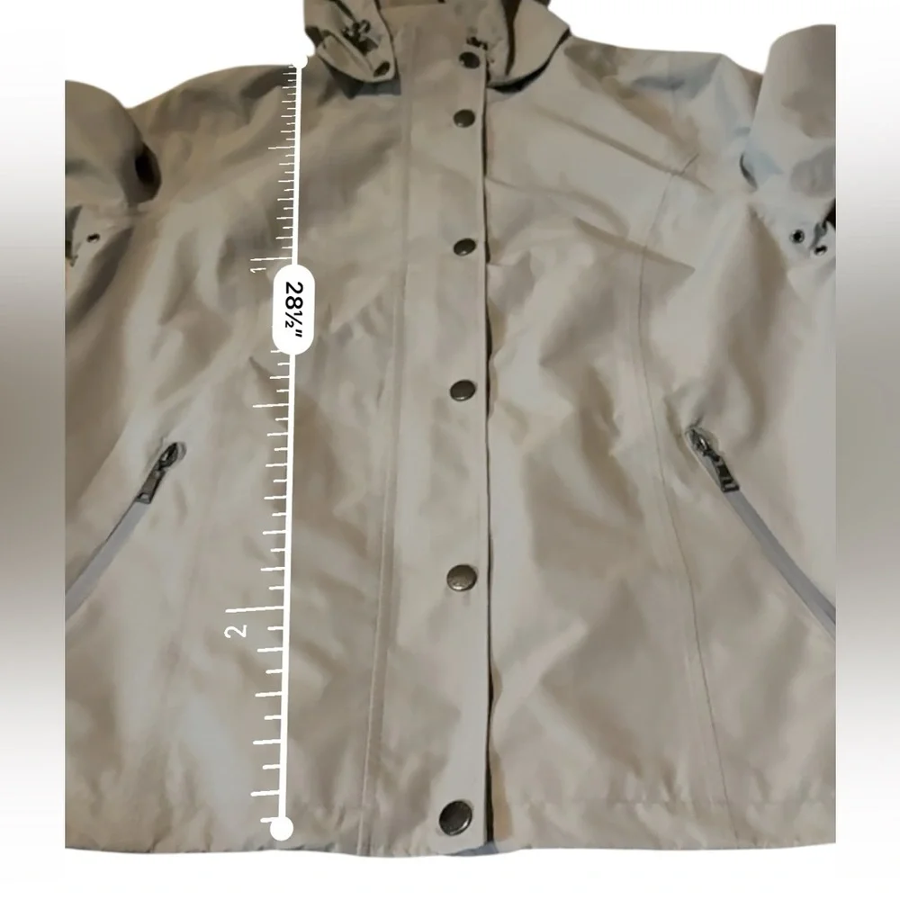 Nuage NWT Invisiprint Waterproof Jacket Women’s‎ Size Medium Gray Hooded - Picture 9 of 9
